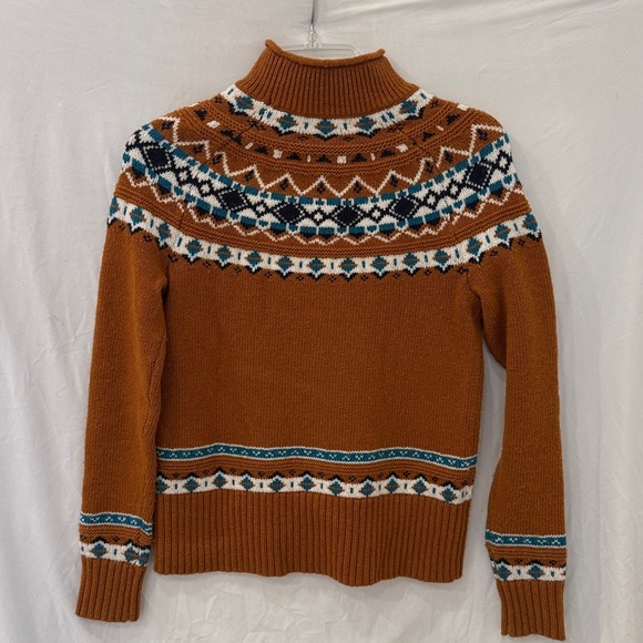 J. Crew Rollneck Sweater in Fair Isle Lambswool size XXS - Picture 4 of 4